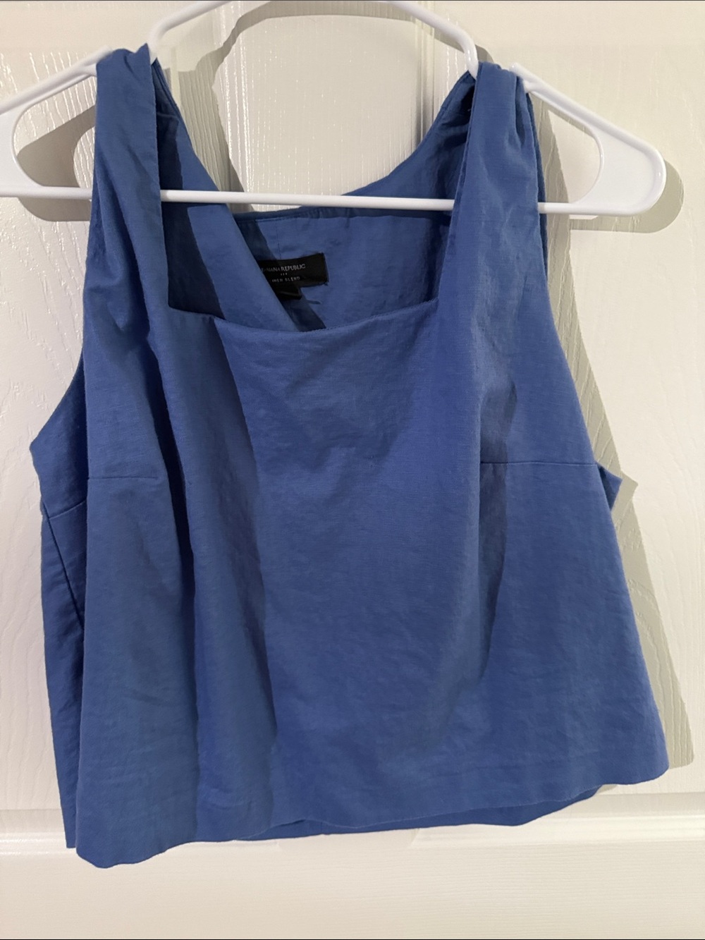 Classic Sleeveless Square-Neck Tank Top - lavender linen blend